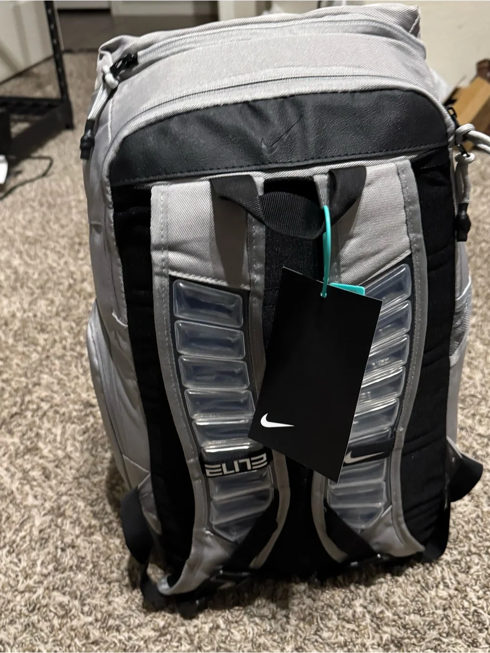 Nike Gray and Black Elite Backpack